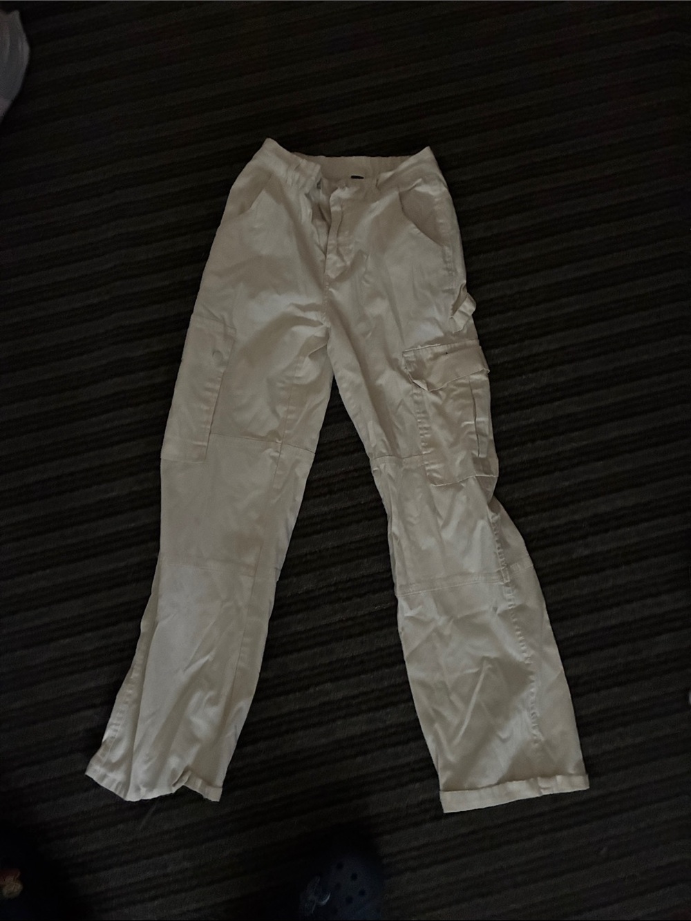 Men's Casual Cargo Pants in Off-White